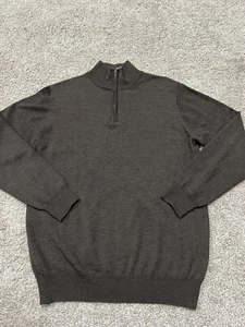 Pierre Balmain Men's Lana Wool 1/3 Zip Pullover Sweater - Picture 1 of 9