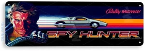 SIGNO DE HOJALATA Spy Hunter Arcade, Años 80, Retro, Consola, Carpa, Decoración de Sala de Juegos, B037 - Imagen 1 de 3