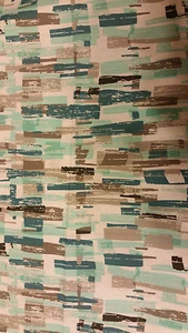 Abstrakter türkis schwarz grau auf weiß Stoff BTY - Bild 1 von 2