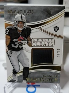 DeANDRE WASHINGTON 2016 IMMACULATE ROOKIE CLEATS PATCH 4/15 L@@K!!! - Picture 1 of 2