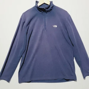 North Face XL Herren Fleece Winter Ski Pullover TKA 100 Blau Navy - Bild 1 von 6