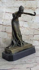 Art Deco Russian Dancers Bronze Statue Demetre Chiparus Nouveau Sculpture Sale - Picture 1 of 10