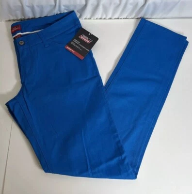 Dickies Girl Juniors Size 13 Classic 5 Pocket Skinny Pant Bright Blue Low Rise - Image 1 of 4