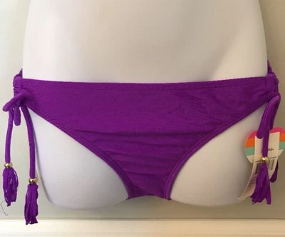 Traje de baño de pasas parte inferior de bikini separados lados de lazo y forro de loro rosa talla M Foto 1 de 4