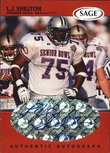 1999 SAGE Autographs Red #A44 L.J. Shelton /999 