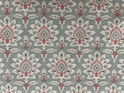 Linen Fabric WELLS Vintage Soft Brushed Coral Sea Spray Curtain Blind Upholstery - Image 1 of 4