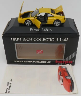 HIGH TECH COLLECTION HERPA 1/43 FERRARI 348 TB JAUNE avec ouvrants IN BOX - Photo 1/4