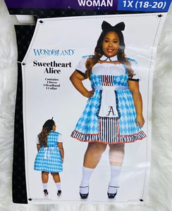 Disfraz de Halloween Wonderland Sweetheart Alicia para mujer talla 1X 18-20 - Imagen 1 de 3