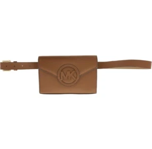 Michael Kors Bum Bag, Brown Leather, Waist Belt Size L/XL, MK Logo, New with Tag - Picture 1 of 2