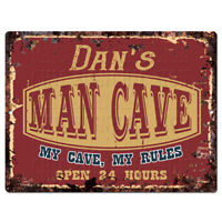 OTGM-0312 STOP EVAN'S MAN CAVE Tin Rustic Sign Man Cave Decor Gift Ideas
