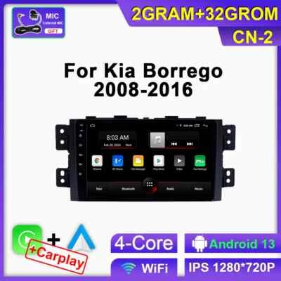 For Kia Borrego Mohave 2008-2016 CarPlay Car Radio Android Player GPS Screen - Image 1 of 4