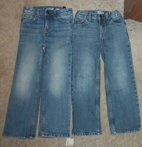 LOT OF 2 * Boys Size 5 JEANS (Cat & Jack Bootcut & OshKosh Classic) EUC - Picture 1 of 2