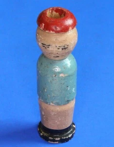 UNA figura vintage de madera tallada silbato/llamada de pato, 6 cm [29953] - Imagen 1 de 2