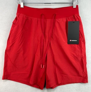 Lululemon T.H.E. Shorts Small Red Linerless 7" LM7AHLS Athleisure Sportswear Gym - Picture 1 of 11