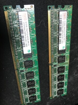 Hynix DDR2 1GB (2 x 512MB) PC2-4200E ECC 533Mhz RAM Memory HYMP564U72BP8-C4 - Image 1 of 2