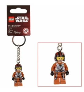 LEGO Minifigure KEYCHAIN Disney Star Wars Poe Dameron #853605 RETIRED / NEW Key - Picture 1 of 2