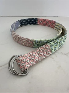 Ceinture en D-Ring Jeunesse Patchwork Vineyard Vines ~ Taille S ~ 26,5 " - Photo 1/11