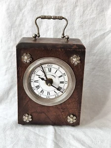 Alter kleiner französischer Reisewecker Wecker ca. 1900 Tischuhr Holzgehäuse - Bild 1 von 24