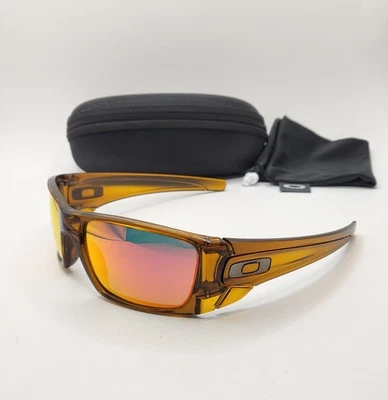 OAKLEY Custom FUEL CELL Polished Rootbeer / New Galaxy Fire Polarized AUTHENTIC! - Image 1 of 4