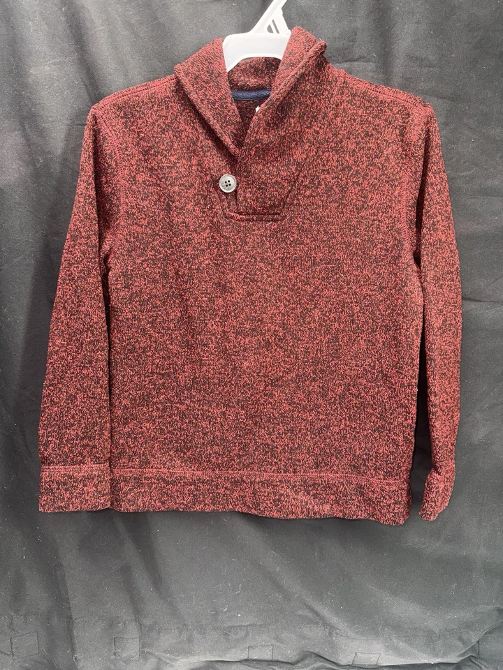 Suéter Old Navy Boy tamanho 6/7 Borgonha e Preto Excelente Estado Usado - Imagem 1 de 1