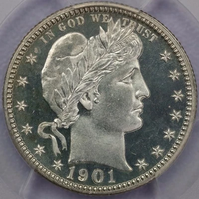 1901 25c Barber Quarter - PCGS PR 65 CAM - Image 1 of 4