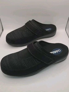 NEW Orthofeet Louise Women's Orthopedic Slippers - Black Size 8D (Wide) - Picture 1 of 12