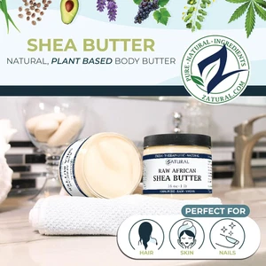 Manteca de karité 100 % pura | Crema hidratante cruda de comercio justo para piel y cabello secos - Imagen 1 de 9