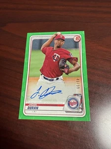 2020 Bowman - Prospects Autographs Jhoan Duran #PA-JD Green /99 - Picture 1 of 2