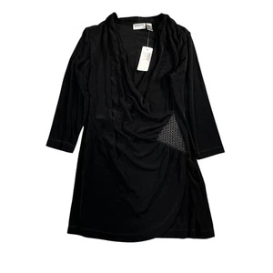 Chico's Travelers Damen schwarz Dreieck 3/4 Tunika Größe 0 neu mit Etikett - Bild 1 von 9