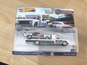 Hot Wheels Premium Car Culture / Team Transport - '72 Plymouth Cuda + Retro Rig - Picture 1 of 2