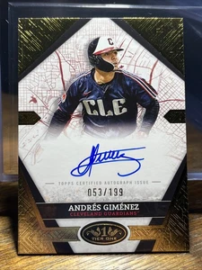 ANDRES GIMENEZ 2025 TOPPS TIER ONE CITY CONNECT SIGNATURE AUTO /199 - Bild 1 von 2