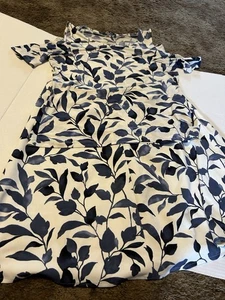 Nine West Damen Medium 2-teilige Bluse und Rock blau-weiß geblümt D30 - Bild 1 von 7