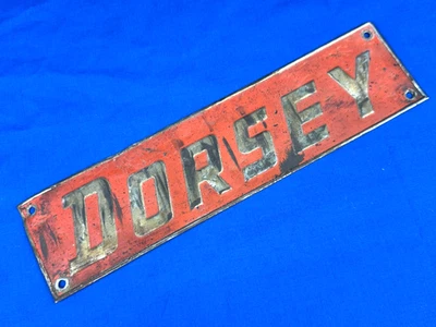 Vintage DORSEY Trailer Badge/Plaque ~ Aluminum 12"x 3" ~ Trucker Collectible - Image 1 of 4