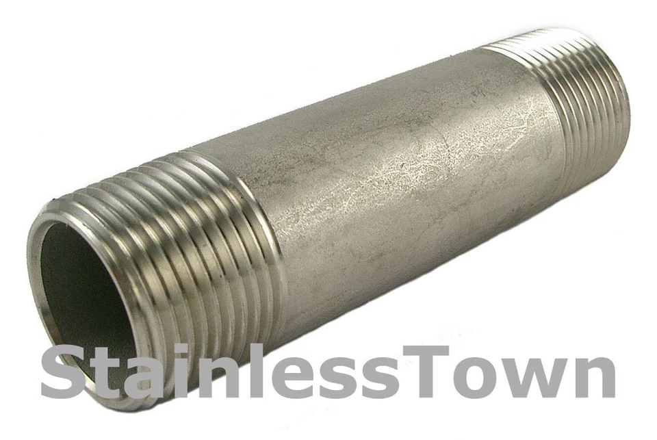 Stainless Steel Pipe Nipple 1/4" x 4" Type 304 18-8 StainlessTown