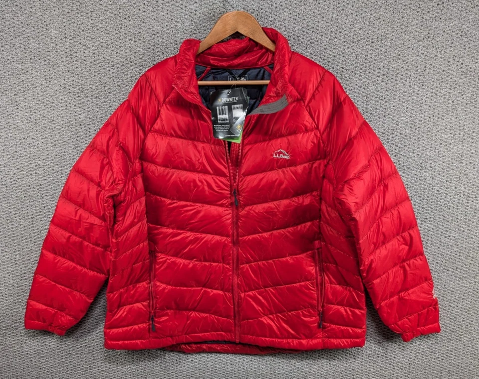 LL BEAN Pertex Quantum Downtek 850 Ultralight Women's Red Puffer Down Jacket 1X - Image 1 of 4