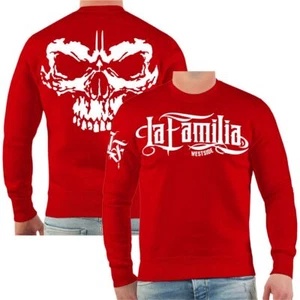 Suéter para hombre La Familia Westside calavera calavera oldschool falda alemana - Imagen 1 de 13