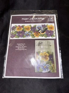 Pansy Jar Wrap Wrapper Plastic Canvas Kit NIP #2680 By Diane Arthurs - Picture 1 of 6