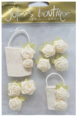 Pegatinas dimensionales flores de tela Jolee Boutique Foto 1 de 2