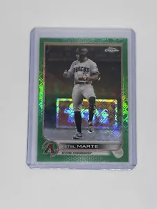 2022 Topps Chrome Logofractor Ketel Marte #16 rifrattore verde 82/99 Diamondbacks - Foto 1 di 2