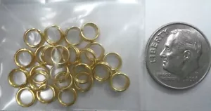 5mm Gold plated split rings jump rings 24pcs beading bails charm attach FPC006 - Picture 1 of 3