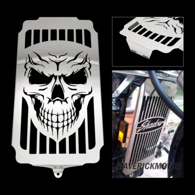 Skull Radiator Cover Protect For Honda VT1100 Shadow 1100 Spirit Sabre 1987-2007 - Image 1 of 4