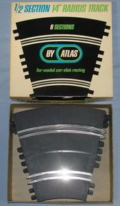 ATLAS 1:24 1:32 SLOT CAR RACING TRACK 14 INCH RADIUS HALF CURVED SECTIONS #1534- - Picture 1 of 1