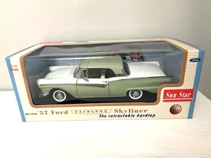 57 FORD FAIRLANE SKYLINER W/RETRACTABLE ROOF. 1:18 Scale Die Cast by Sun Star . - Picture 1 of 11