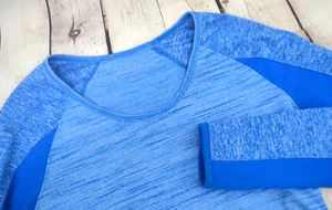 Top sportivo ATHLETA donna running wild mix girocollo TAGLIA SMALL blu - Foto 1 di 7
