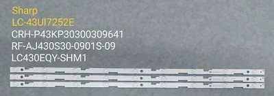 CRH-P43KP30300309641 - RF-AJ430S30-0901S-09 Display LC430EQY-SHM1 - LC-43UI7252E - Imagen 1 de 4