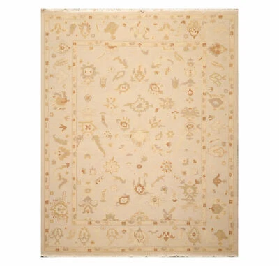 Alfombra oriental tradicional 100 % lana Nourison anudada a mano 7'9" x 9'9" musgo Foto 1 de 4