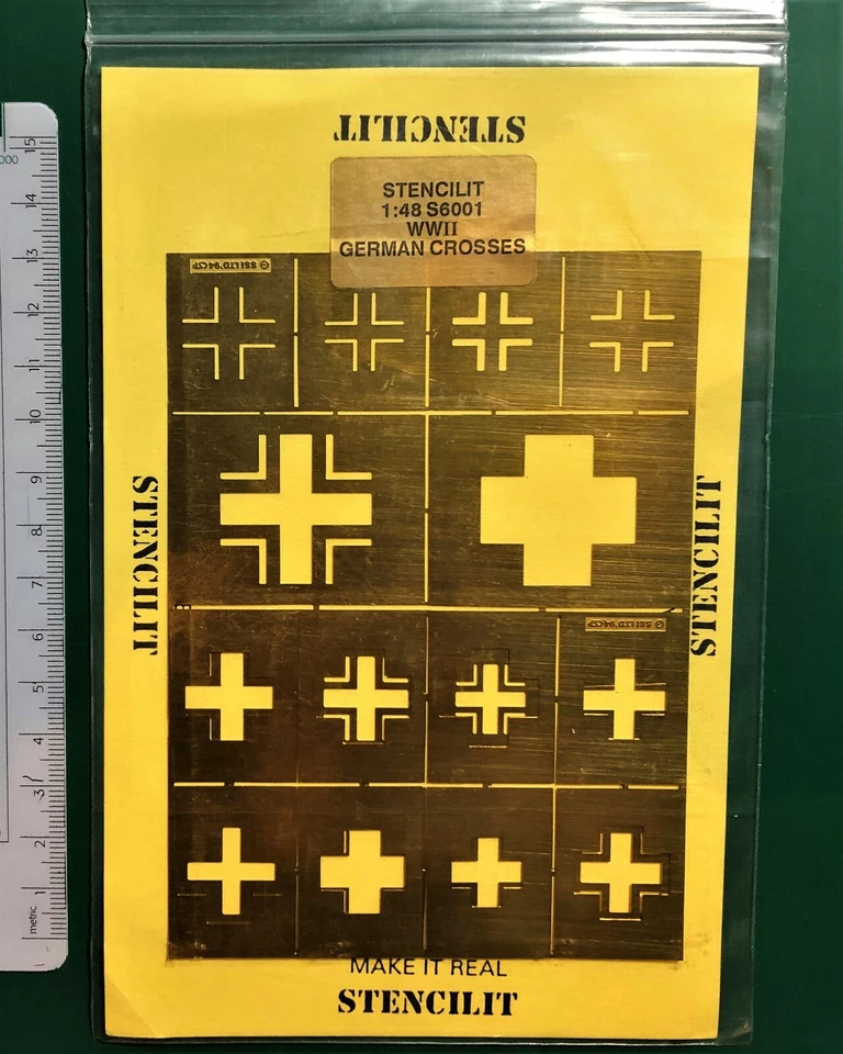 STENCILIT S6001 - WWII GERMAN CROSSES - 1/48 PHOTOETCHED - Immagine 1 di 1