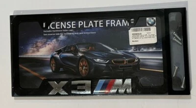BMW M3 X License Plate Frame Black, New - Image 1 of 4