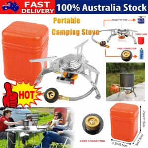 Portable Gas Stove Camping Burner Outdoor Picnic Cooking Hiking Gear Cooker - Picture 1 of 16