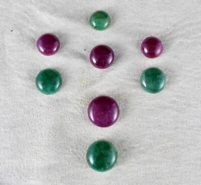 Certified Natural Rubies Emerald Cabochon 61.40ct Loose Gemstone Set - Image 1 of 4